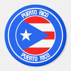 Aimant Emblème de ronde Porto Rico