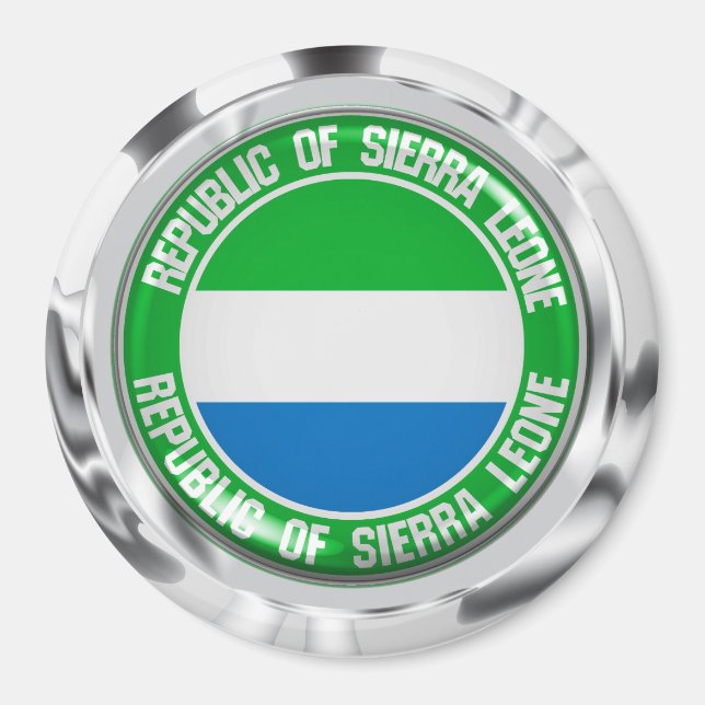 Aimant Emblème du cycle de Sierra Leone (Devant)