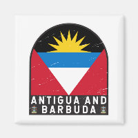Emblème du drapeau d'Antigua-et-Barbuda Vintage en