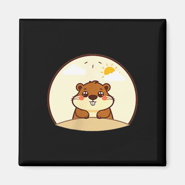 Aimant Emblème du Jour de la marmotte (Devant)