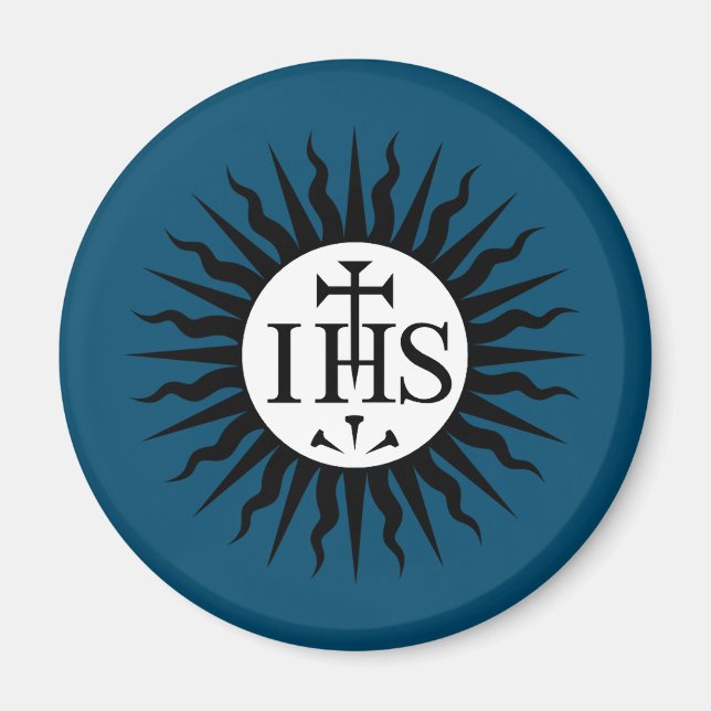 Aimant Emblème du monogramme de la Compagnie de Jésus (Devant)