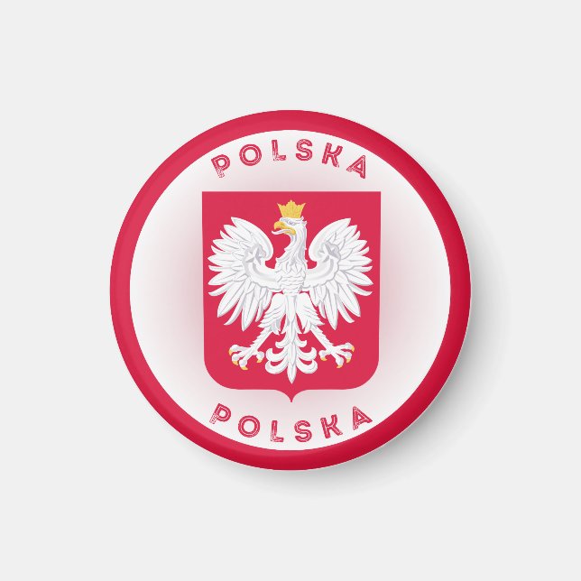 Aimant Emblème du patrimoine de la Pologne (Devant)