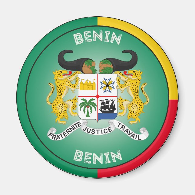 Aimant Emblème du patrimoine du Bénin (Devant)