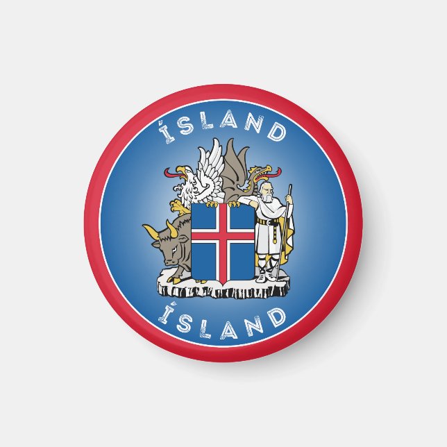 Aimant Emblème du patrimoine islandais (Devant)
