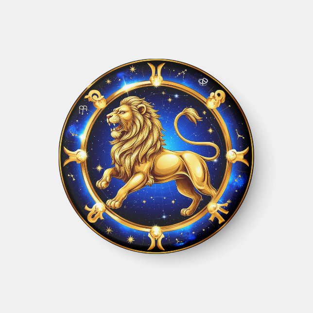 Aimant Emblème du zodiaque Lion (Devant)