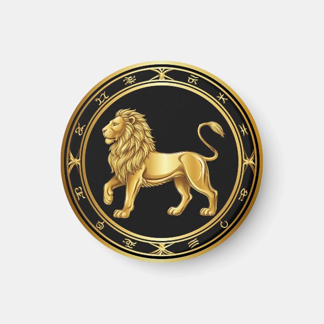 Aimant Emblème du zodiaque Lion (Devant)