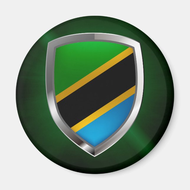 Aimant Emblème métallique de Tanzanie (Devant)