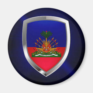 Aimant Emblème métallique du Haïti