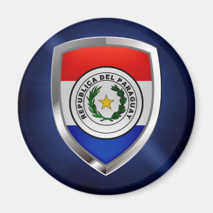 Aimant Emblème métallique du Paraguay