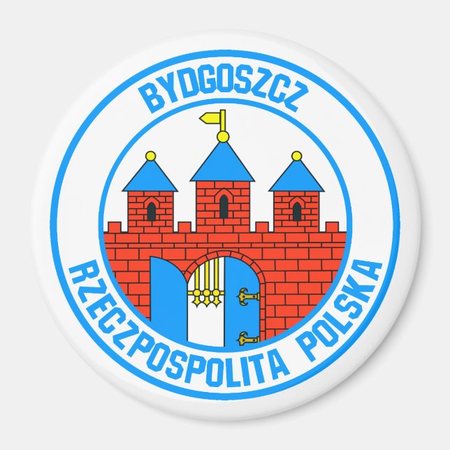 Aimant Emblème rond Bydgoszcz (Devant)