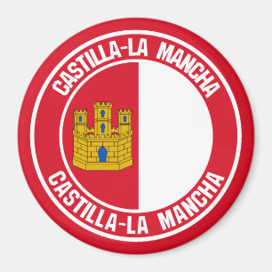 Aimant Emblème rond Castilla-La Mancha