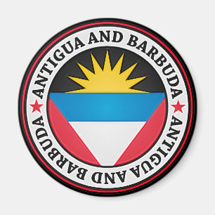 Aimant Emblème rond d'Antigua-et-Barbuda