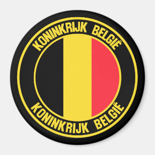 Aimant Emblème rond de Belgique