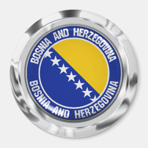Aimant Emblème rond de Bosnie-Herzégovine