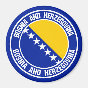 Aimant Emblème rond de Bosnie-Herzégovine