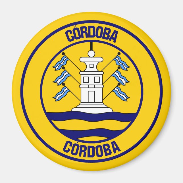 Aimant Emblème rond de Córdoba (Devant)