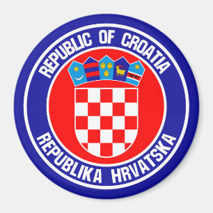 Aimant Emblème rond de Croatie