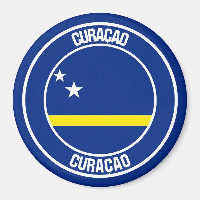 Aimant Emblème rond de Curaçao (Devant)