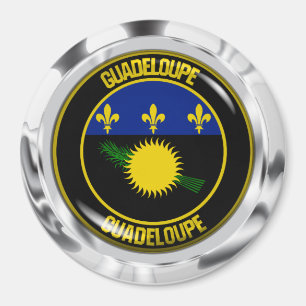 Aimant Emblème rond de Guadeloupe