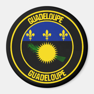 Aimant Emblème rond de Guadeloupe