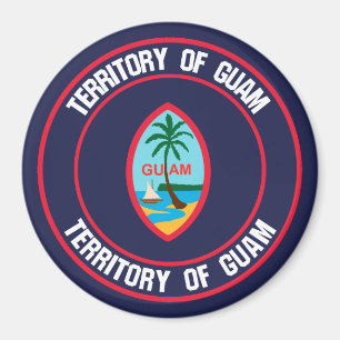 Aimant Emblème rond de Guam