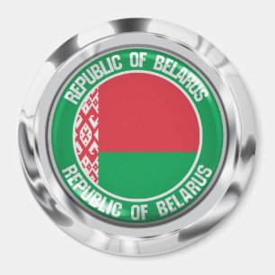 Aimant Emblème rond de la Biélorussie