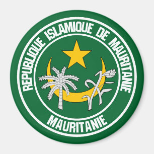 Aimant Emblème rond de la Mauritanie