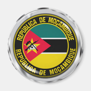 Aimant Emblème rond de la Mozambique