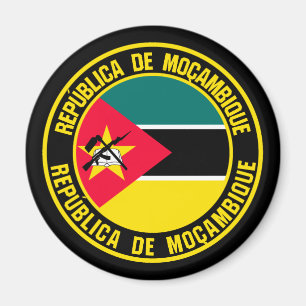 Aimant Emblème rond de la Mozambique