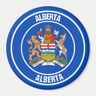Aimant Emblème rond de l'Alberta
