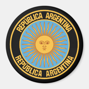 Aimant Emblème rond de l'Argentine