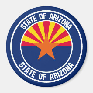 Aimant Emblème rond de l'Arizona
