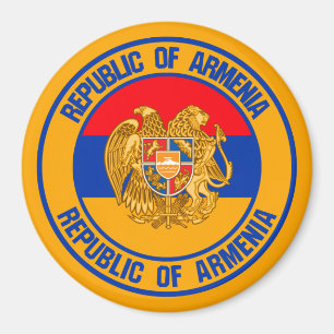 Aimant Emblème rond de l'Arménie