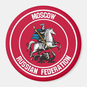Aimant Emblème rond de Moscou