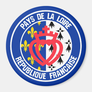 Aimant Emblème rond de Pays de la Loire