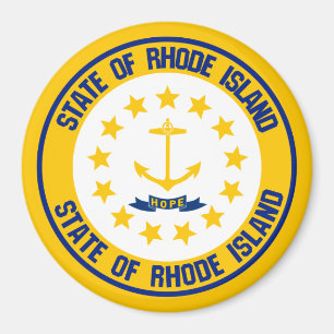 Aimant Emblème rond de Rhode Island
