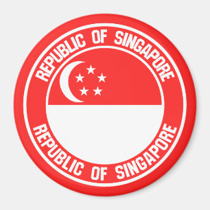 Aimant Emblème rond de Singapour