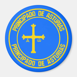 Aimant Emblème rond des Asturies