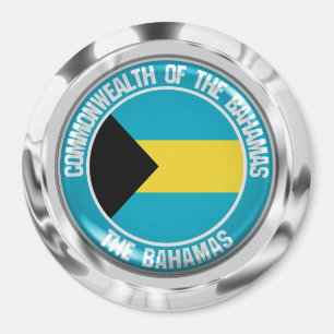 Aimant Emblème rond des Bahamas