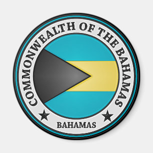 Aimant Emblème rond des Bahamas