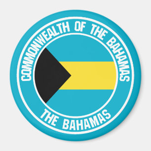 Aimant Emblème rond des Bahamas