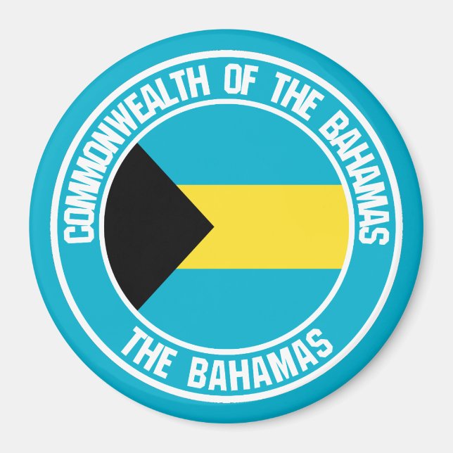 Aimant Emblème rond des Bahamas (Devant)