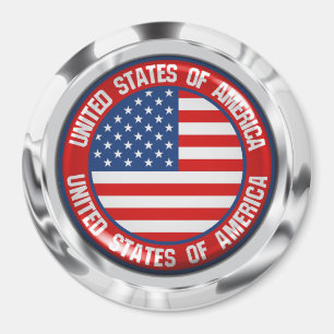 Aimant Emblème rond des États-Unis
