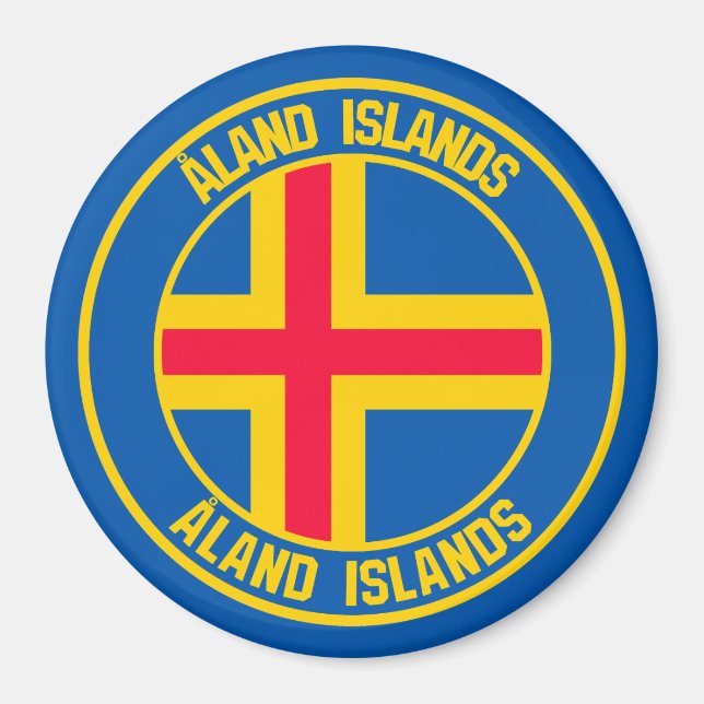 Aimant Emblème rond des îles Åland (Devant)