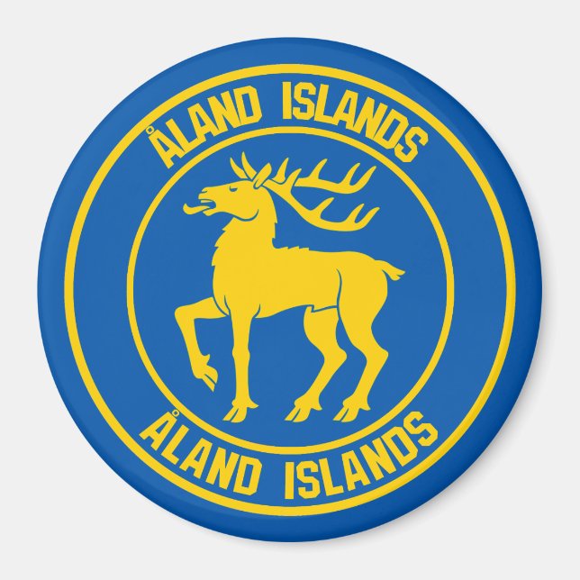 Aimant Emblème rond des îles Åland (Devant)