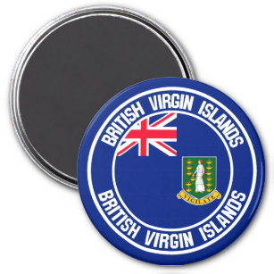 Aimant Emblème rond des îles Vierges britanniques