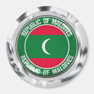 Aimant Emblème rond des Maldives