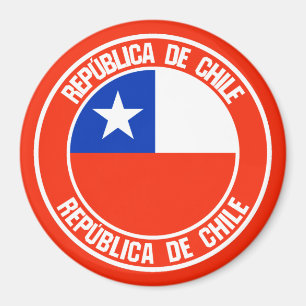 Aimant Emblème rond du Chili