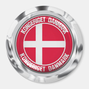 Aimant Emblème rond du Danemark