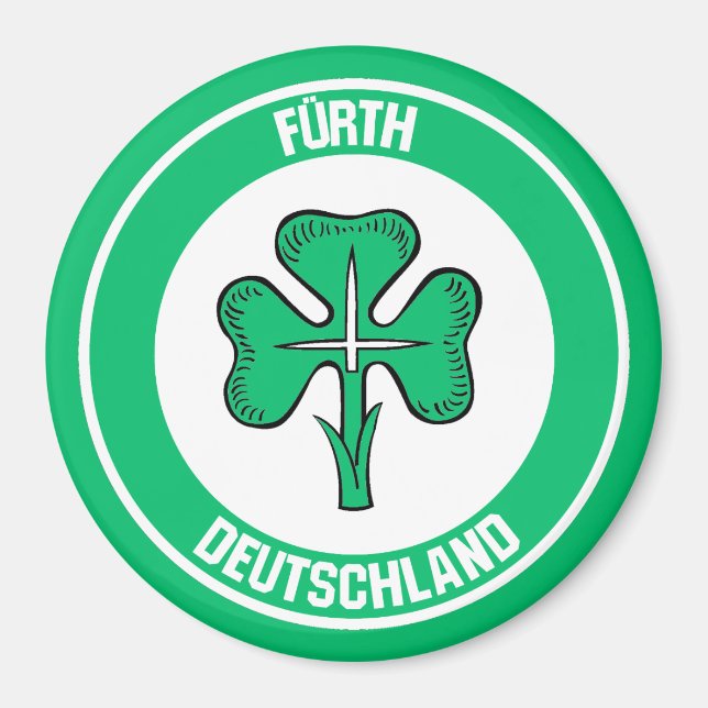 Aimant Emblème rond du Fürth (Devant)